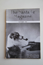 October 1945 Santa Fe Magazine, AT&SF Railroad Employee Magazine picture