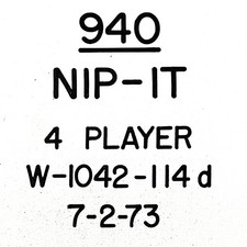 Bally Nip-It Pinball Machine Game Manual Schematics ORIGINAL picture