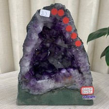 7.2LB Natural Amethyst Geode Quartz Crystal Cluster Cathedral Energy healing picture
