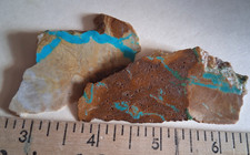Turquoise Ribbon Number 8 Mine NV  2 Gorgeous Pieces 30.3 Gr picture