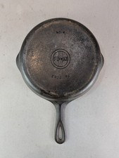 Vintage Griswold #6 Cast Iron Skillet Small Block Logo Erie PA 699 Sits Flat picture