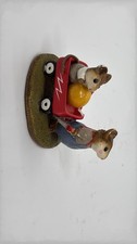 Vintage 1987 William Petersen Mice with Red Wagon Figurine   as is picture