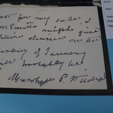 MARSHALL PINCKNEY WILDER (POLITICIAN) 1798-1886 HAND WRITTEN NOTE SIGNED 1885 picture