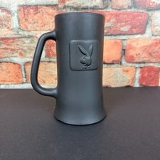 Vintage Playboy Bunny Club Matte Black Hugh Hefner 1970’s Mug Collectable RARE picture