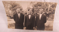 AZO 1904 - 1918 Real Photo Postcard 3 Gents Gentlemen John Stewart Portrait RPPC picture