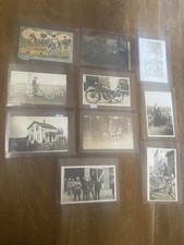 03: Lot of Ten Antique Motorcycle Related Images Vintage Photos Postcards RPPC picture