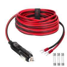 Heavy-Duty 15A Male Plug Cigarette Lighter Adapter Power Supply Cord 13.1ft 16 A picture