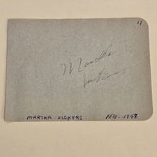 Martha Vickers Signed Actress The Big Sleep Autograph Auto Hollywood Rare 1 picture