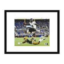 Lamar Jackson Baltimore Ravens Signed 8x10 Photo coa W/Frame picture