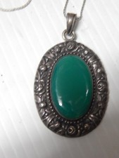 ANTIQUE / VINTAGE  MEXICAN STERLING SILVER ONYX REVERSIBLE NECKLACE picture