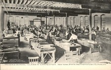 Elmira NY Prison Trades School Carpentry Class c1900s-10s Vintage Postcard bhn picture