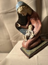 Vintage Virgin Marry & Baby Jesus Figurine Decor picture