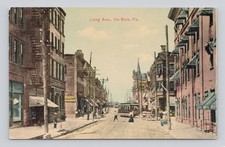 Postcard East Long Ave, Trolley Car Du Bois, PA `Unposted picture
