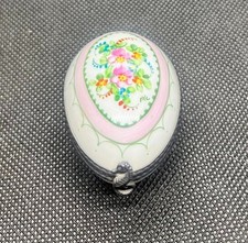 Vintage Genuine Limoges Egg French Porcelain Trinket Box  picture