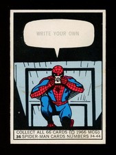 1966 Donruss Marvel Super Heroes Spider Man #36 -Write Your Own- picture