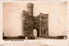 Worcester MA-Massachusetts, Bancroft Tower RPPC 21 court st mcprentice picture