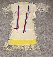 c1940s-1960s COMANCHE Native American Beaded Buckskin women's dress picture