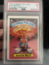 1985 Topps Garbage Pail Kids OS1, BLASTED BILLY Checklist #8b PSA 5 picture
