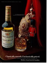 1976 Windsor Canadian Whisky Officer's Plumed Helmet Royal Horse Guards Print Ad picture