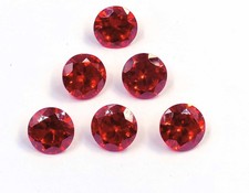 6 PCS Natural Orange Sapphire Round Cut 8 x 5 mm Lot Certified Loose Gems 6GHB picture