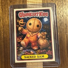 Glunkert Kids Sacked Sam Trick R Treat Horror Gpk Parody Art Card picture