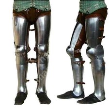 Medieval Combat Leg Armor Set SCA LARP Steel Leg Protection Knight HalloweenSuit picture