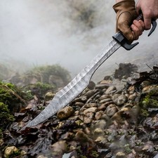 Handmade Damascus Steel Spartan Sword: King Leonidas 300 Movie Replica picture