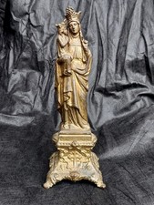 ANTIQUE FRENCH ST ANNE de BEUPRE VIRGIN MARY STATUE 9.5IN 19th Century picture