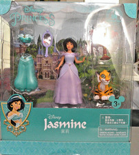 DISNEY PARKS EXCLUSIVE JASMINE PLAYSET W/ MAGIC CLIP CLOTHES IAGO & RAJAH MIRROR picture