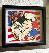 Betty Boop S.S. Betty Boop Framed Artwork 11x12 Handcut Paper picture