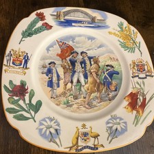 1938 Royal Doulton Australia Sesquicentenary Plate Captain Cook Sydney Prouds picture
