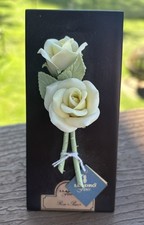 Lladro Flores ROSA PEACE Yellow Rose Flower Base Miniature Sculpture picture