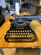 Corona Vintage 1917 Manual Portable Typewriter, Steel Construction picture