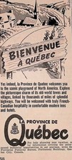 1948 Quebec Canada Travel Bienvenue a Quebec Vintage Print Ad AmericanGirl April picture