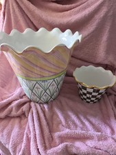 MacKenzie Childs Home Decor Jumbo Planter Extremely Rare picture