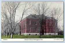 Burlingame Kansas Postcard Schuyler School Building Exterior c1910's Antique picture