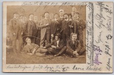 Vintage RPPC Rimpar Bavaria Germany Men Group Photo Postcard 1900s E138 picture