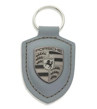 Porsche Turbonite Leather Gunmetal Key Ring, Grey picture