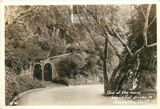 1936 Sausalito California One of he Many beautiful drives RPPC Postcard 26-4036 picture