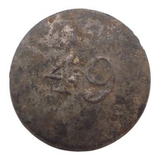 RARE WAR OF 1812 Era CANADIAN British  49th Regiment Button picture