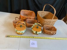 Longaberger basket lot of 7 vintage decorative baskets estate collection picture