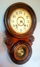 VINTAGE ANTIQUE JAPANESE S. EKUBO WALL CLOCK  THIS IS A VERY RARE MODEL   picture