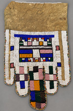 Vintage South African Ndebele Beaded Goat Hide Apron Tribal Jocolo Panel picture