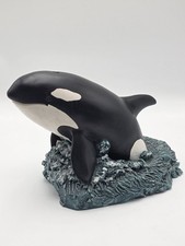 Vintage Sandicast Orca Whale #286 Signed Sandra Brue & Alan Brue Hand-Painted picture