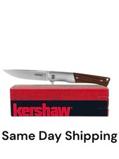 New Kershaw Enhance Assisted Open Pocket Knife Fancy Wood Folder 8Cr13MoV - 1419 picture
