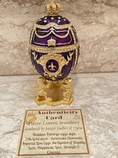 Designer Fabergé egg jewelry box Faberge egg 24k Gold  Fabergé Anniversary gift picture