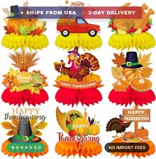 9Pcs Thanksgiving Centerpiece Fall Centerpiece Table Decorations Pumpkin Turkey picture
