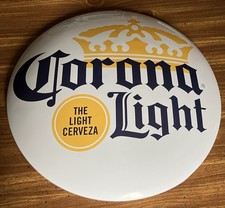 Dome shape Corona Light Metal Sign 15 3/4” Breweriana Collectable  picture
