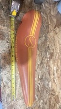Vintage Schwinn Persons Banana Seat 18” Orange Yellow Stripe Permaco 848 picture