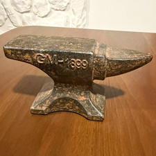 Small Cast Iron Mini Anvil Marked GM-1899 picture